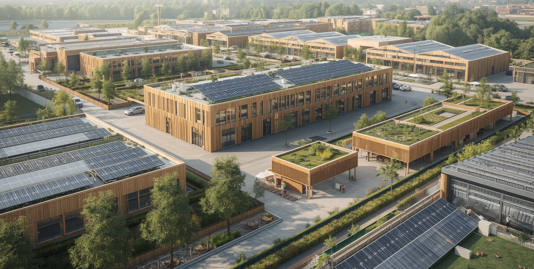 Unternehmensstandort Entwicklung von Gewerbegebieten Holz Hybrid Bauweise Büro für Städtebau GmbH Chemnitz