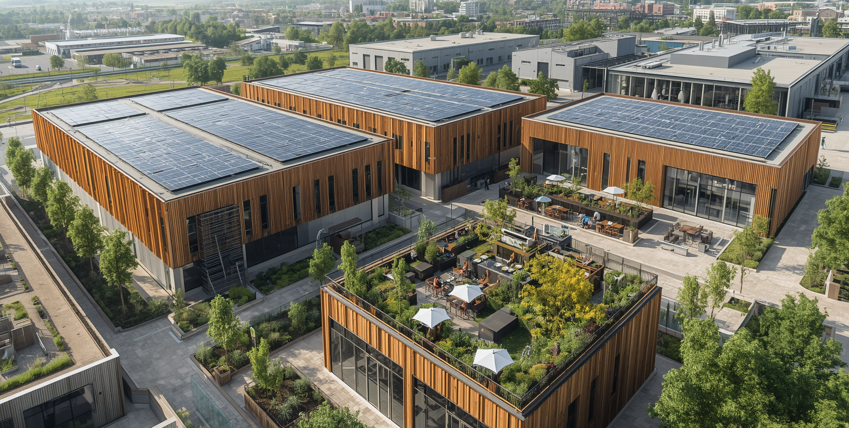 Unternehmensstandort Entwicklung von Gewerbegebieten Holz Hybrid Bauweise Büro für Städtebau GmbH Chemnitz