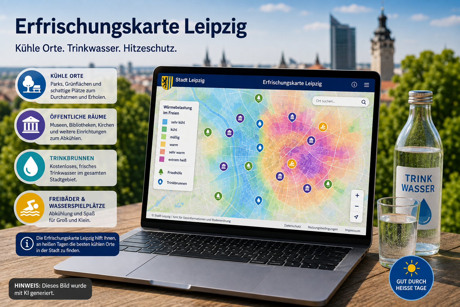 Erfrischungskarte Leipzig